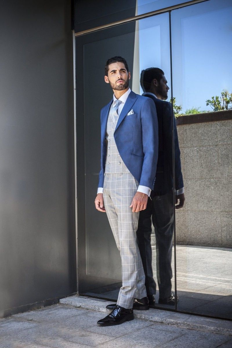 Acquistare Smoking Da Sposo Blu Smoking Abiti Da Uomo Uomo Stampato Sposo  Giacche Da Lavoro Grid Gilet Sportivo Da Sposa Groomsman Blazer Stile  Western Economico | Consegna Veloce E Qualità | DHgate Italy