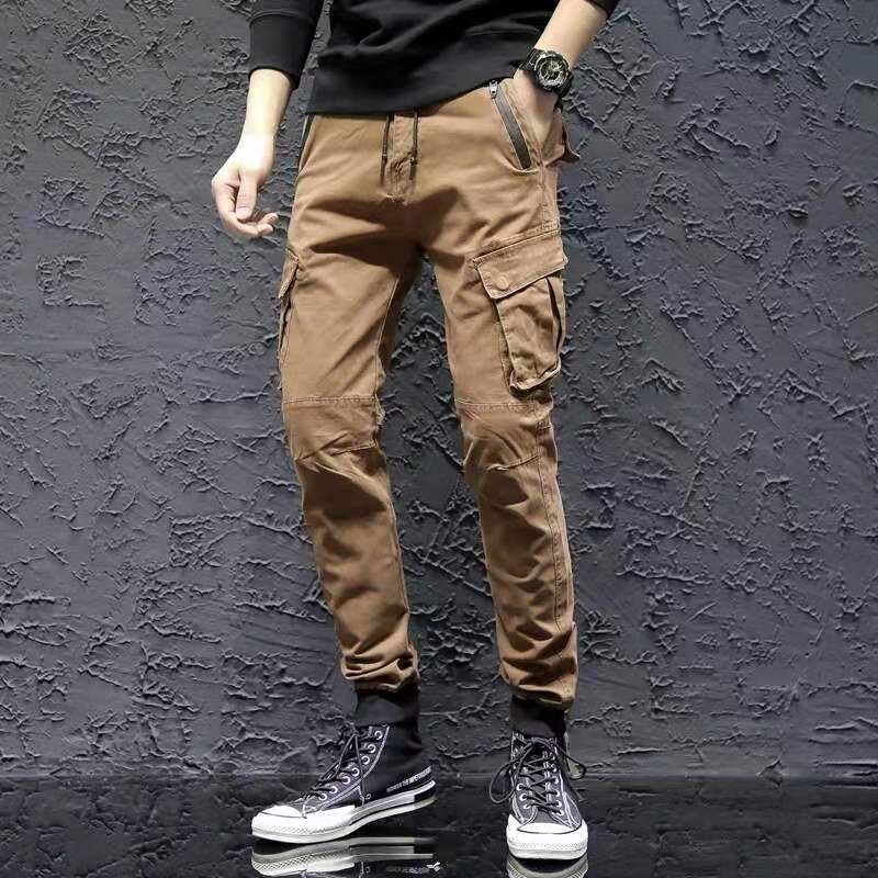 black designer cargo pants