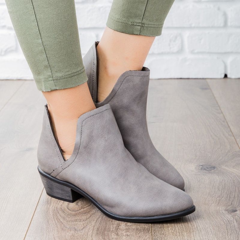 Womens Black Winter Chelsea Ankle Boots Low Block Heel Bargain Price Ladies New