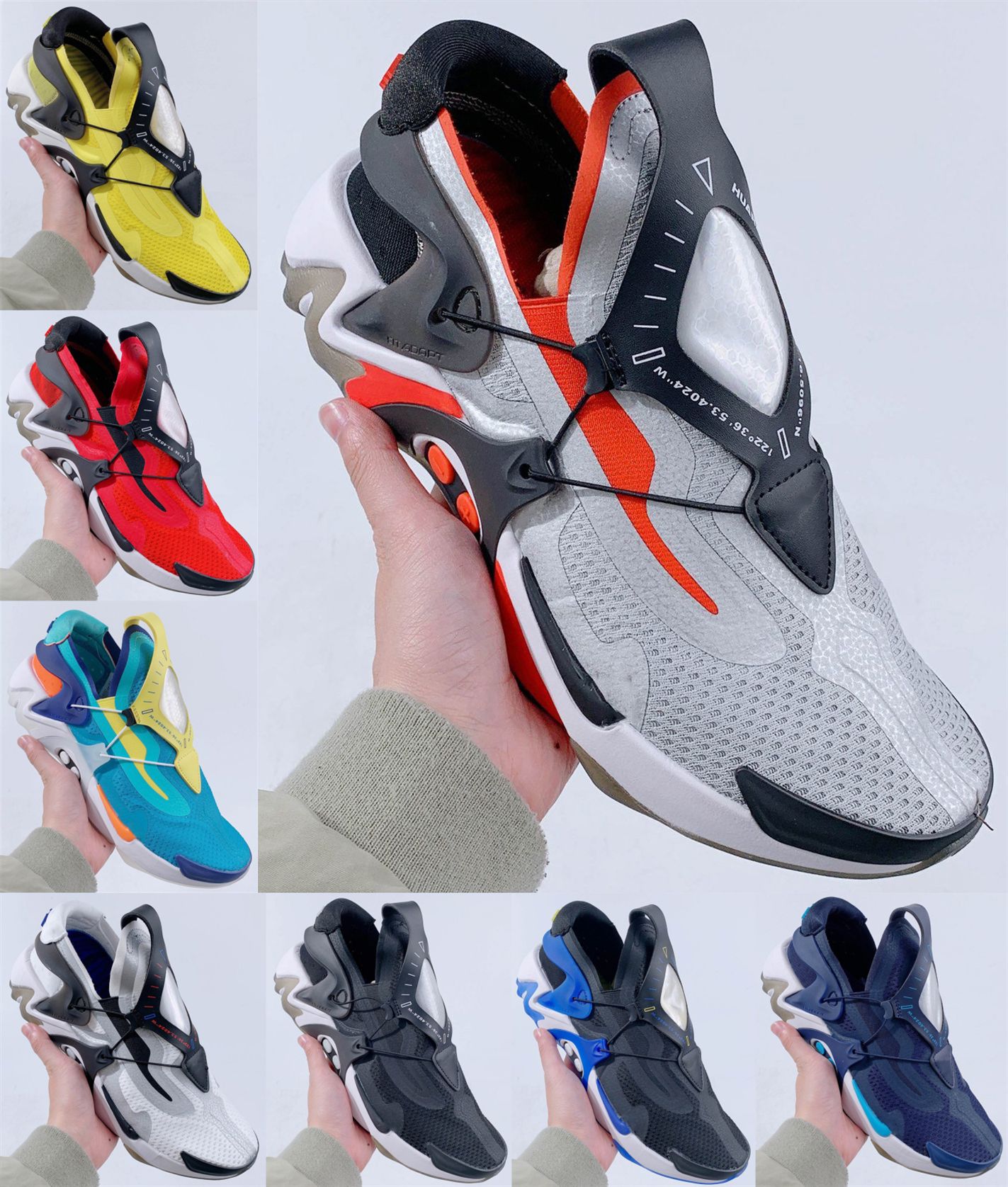 black and white huarache shoes