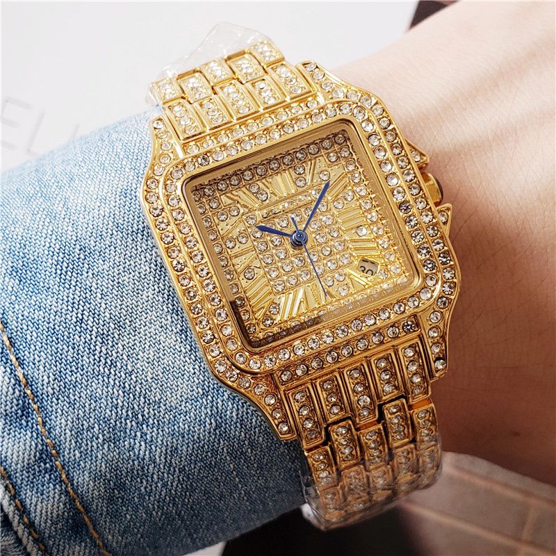 Mens Watches Out Watch Gold Diamond 