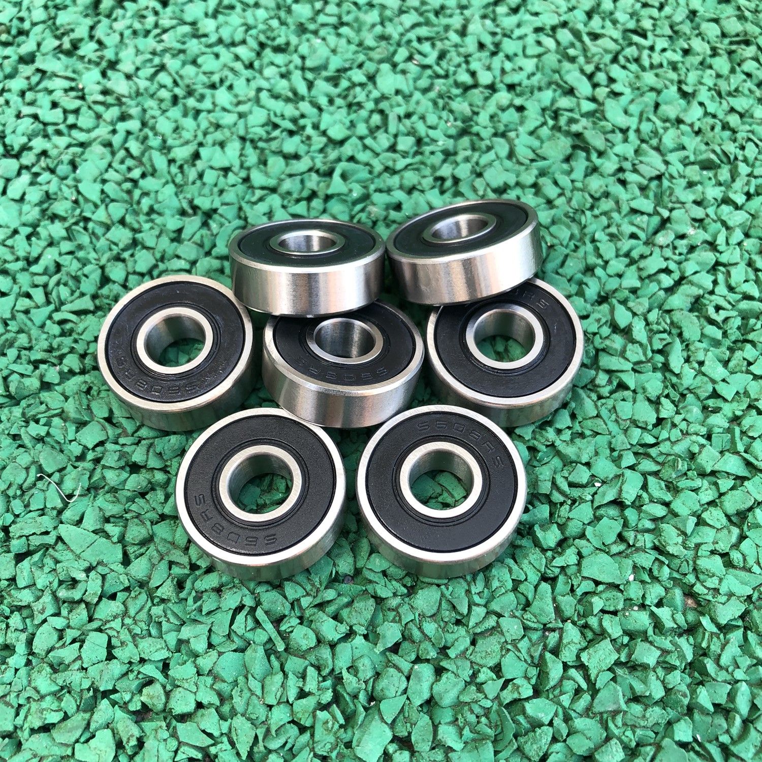 8 PCS S608 2RS All Weather Stainless Skate Bearings oil lube less drag