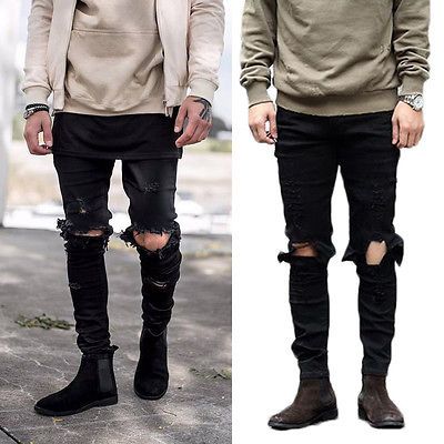 pants with holes mens