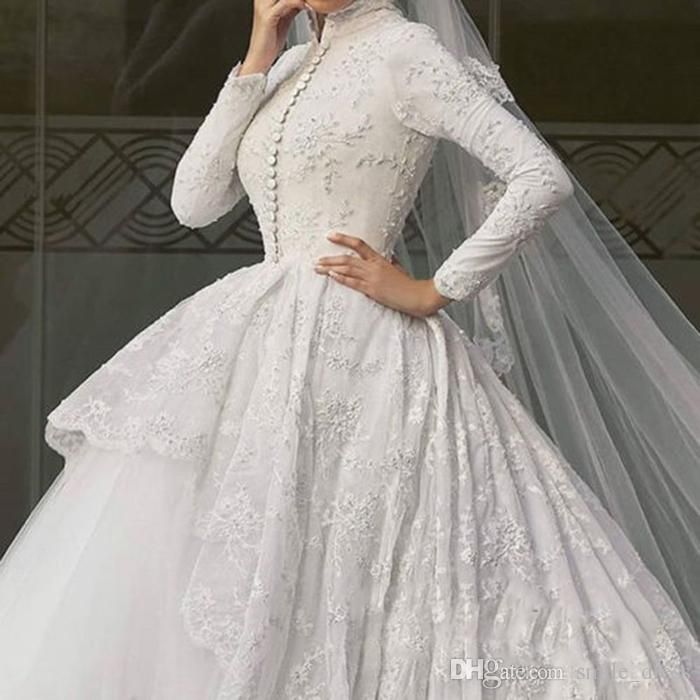 button front wedding dress