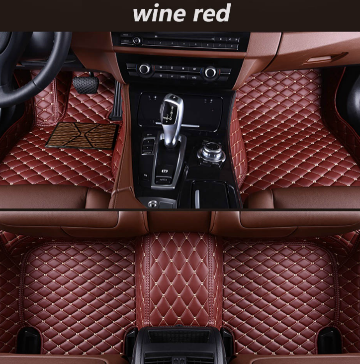 Left Hand Driving Foot Pad for BMW Leather Custom Fit Car Floor Mats All-Weather Protection Floor Liners Waterproof Carpets Black