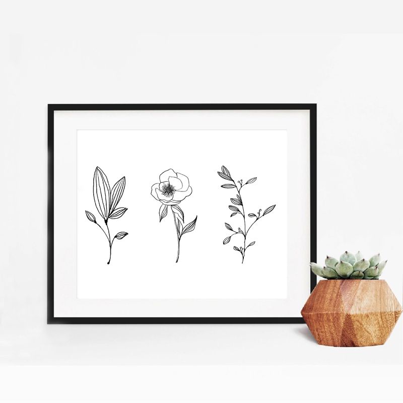 2020 Minimalist Botanical Print Minimal Wall Art Pencil Leaf Drawings Canvas Painting Contour Plant Wall Picture Poster Home Decor From Z793737893 4 01 Dhgate Com