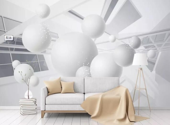 Acheter Decoration Maison Personnalise 3d Papier Peint Geometrique Balle Geometrie Salon Chambre A Coucher Tv Toile De Fond Papiers Peints Photo Murale De 8 46 Du Yeyueman1111 Dhgate Com