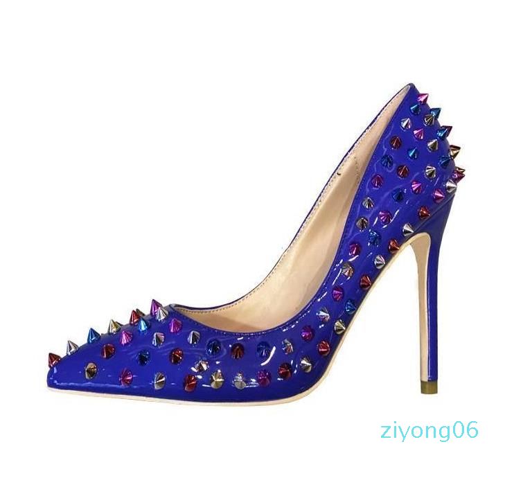 blue designer heels