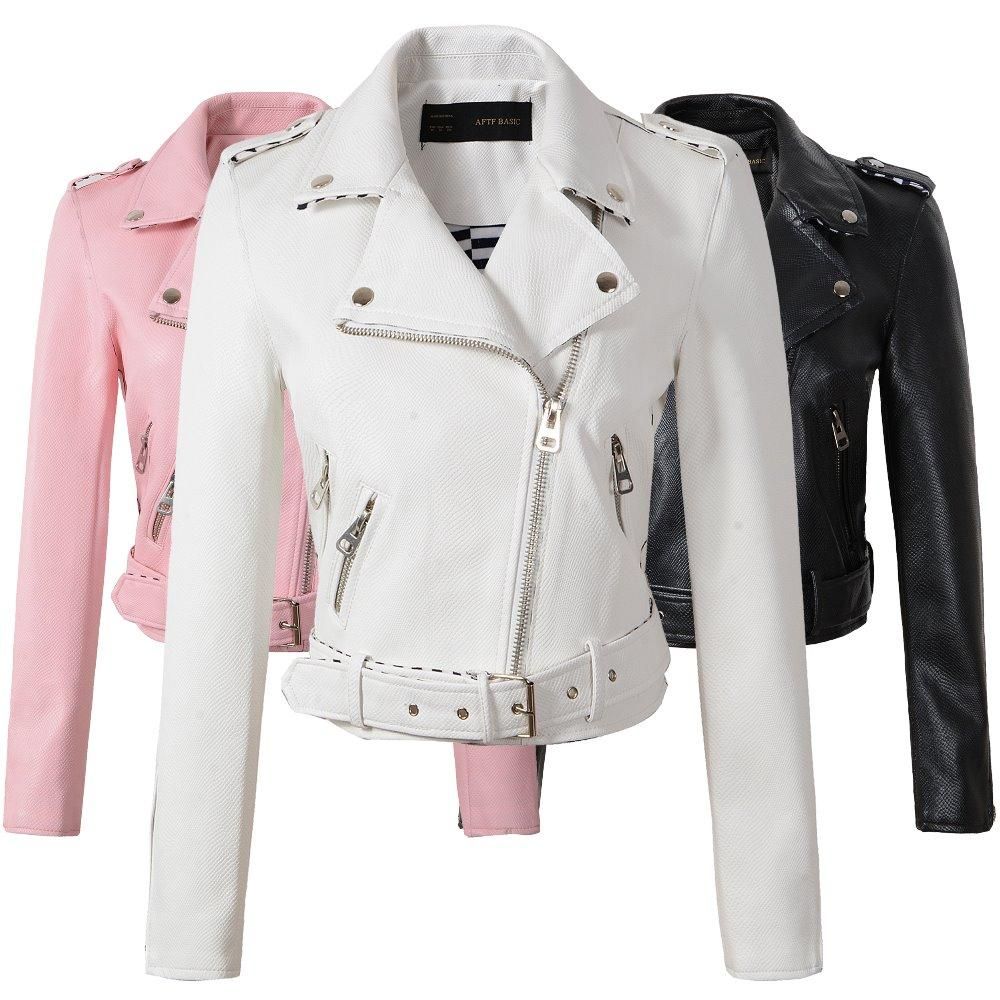 short leather jacket womens