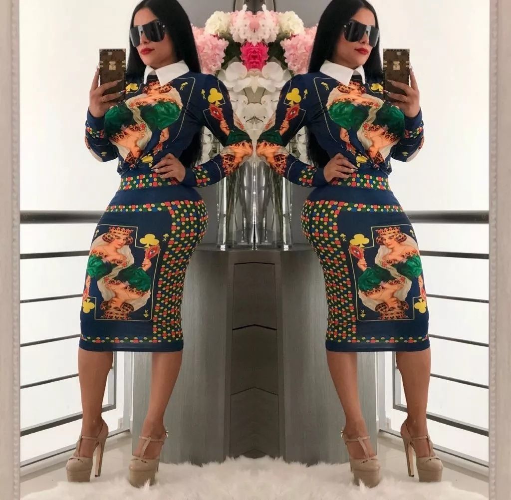 Acquista Abbigliamento Sexy Vintage Stampato Tute Abiti Da Donna T Shirt Da Donna  Completo Da Donna Completo Da Donna Con Collant A Maniche Lunghe 190 A  13,62 € Dal Babyyuke | DHgate Italy