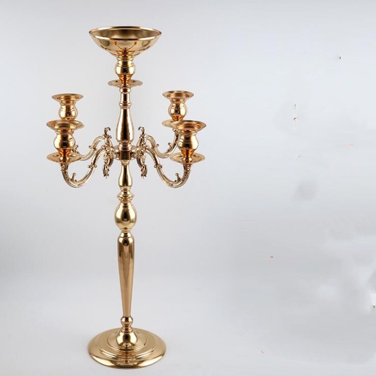 5 Arms Candlesticks Candelabrum Candle Holders Metal Candelabras