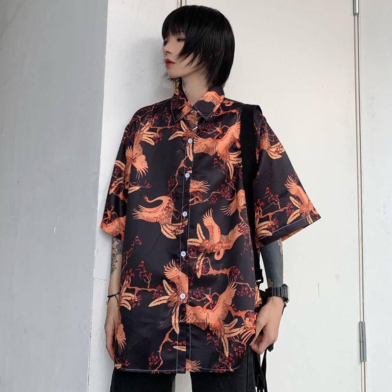 graphic button up shirts