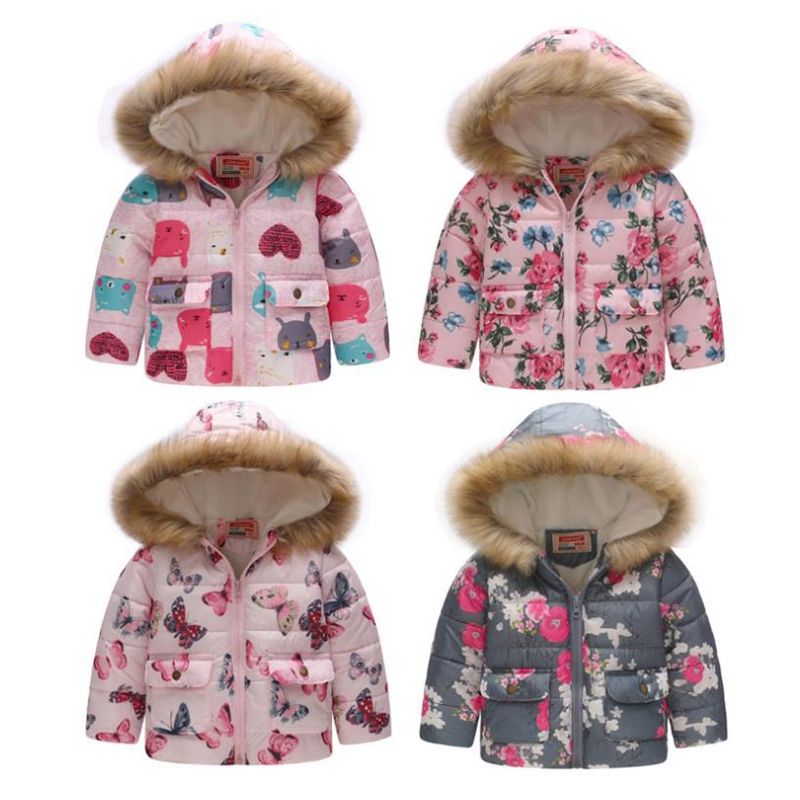 baby girl coats with fur hood
