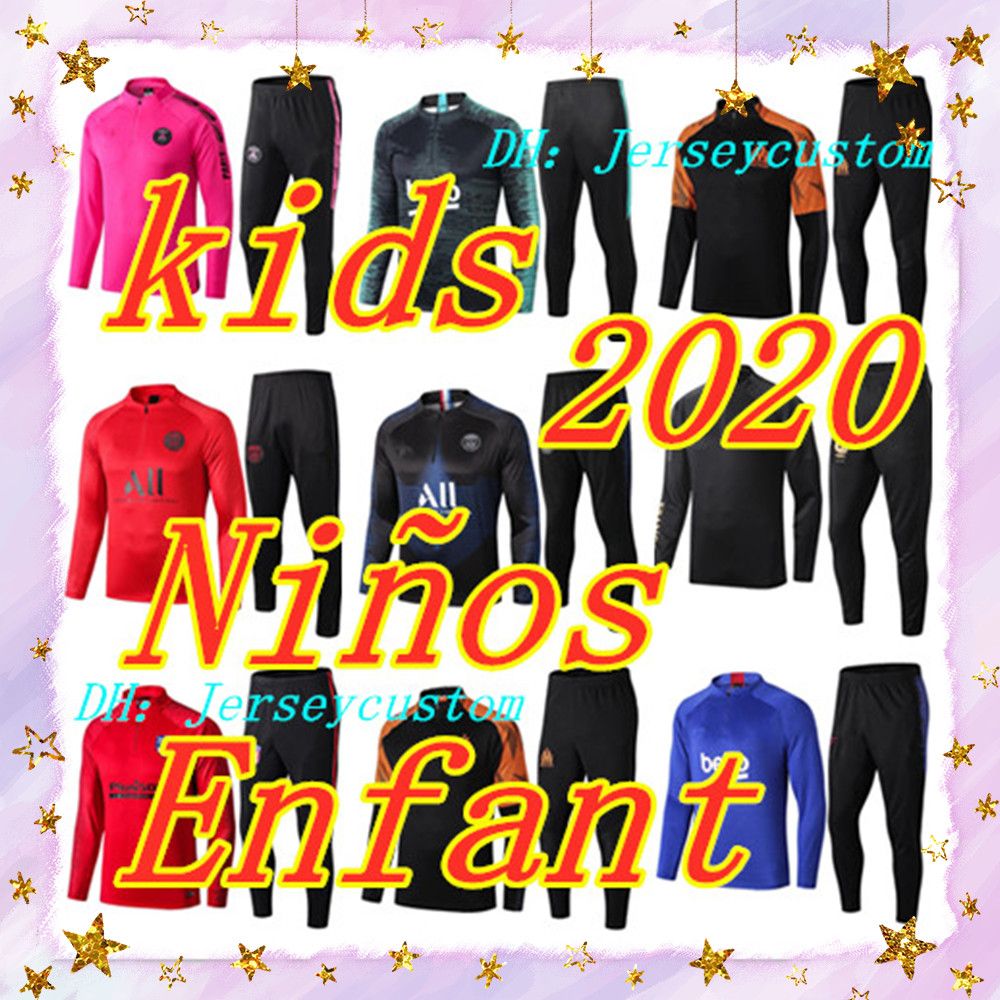 2020 2020 Survetement Enfant Jersey Tracksuit Soccer Ninos