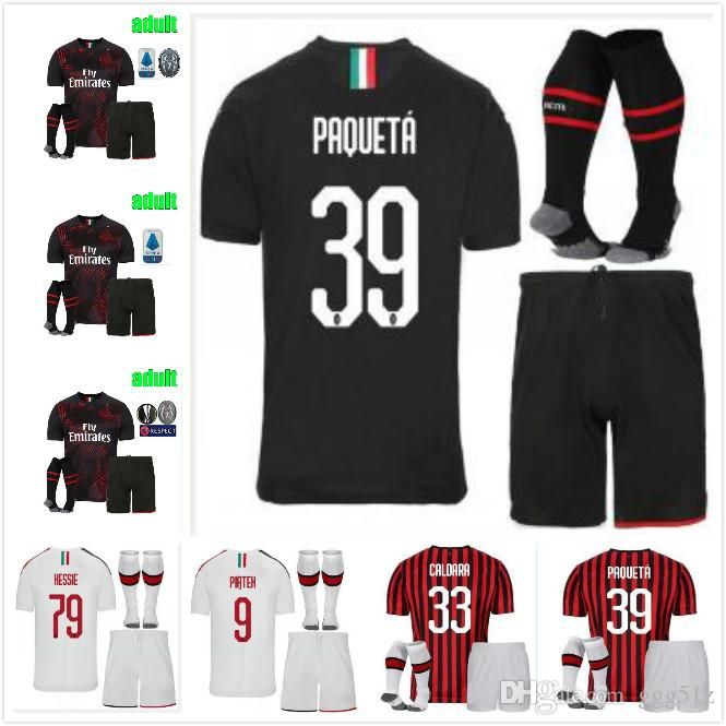 2020 Adult Kit 19 20 Ac Milan Soccer Jersey 2019 Ac Milan Piatek Bacca Paqueta Bonucci Home Bertolacci Menez Calhanoglu Football Shirts From Ggg513 15 74 Dhgate Com