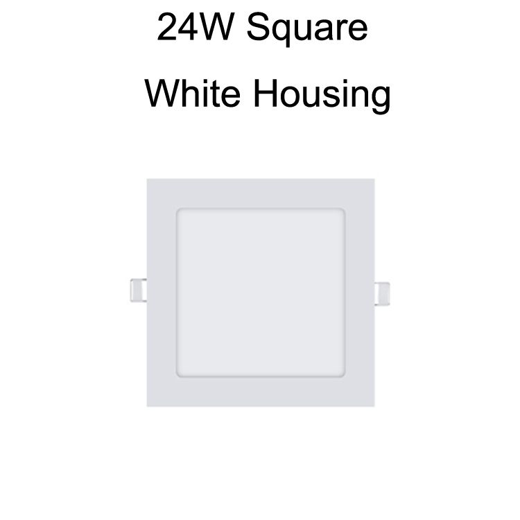 24W Square White Housing