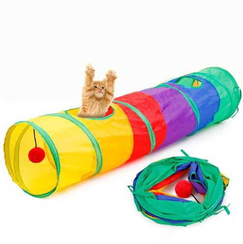 Acheter Tunnel De Chat Pliable Pour Animaux De Compagnie Jouets Chaton Lapin Interieur Suspendu Exterieur Boule De Formation Jouets De Jeu Tunnels Tubes Chat Fournitures De 10 13 Du Gzjianwu Fr Dhgate Com
