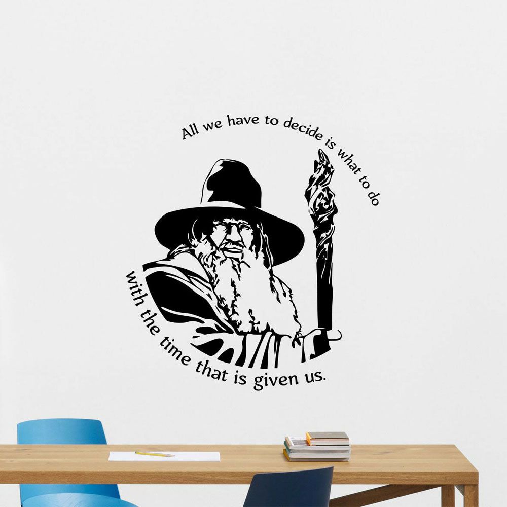 Le Seigneur Des Anneaux Gandalf Citation Stickers Muraux Vinyle Home Decor For Kids Chambre Affiche Du