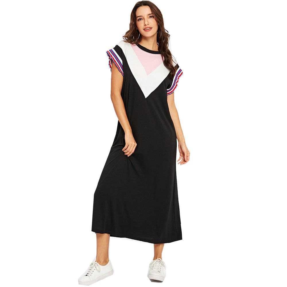 burgundy casual dress