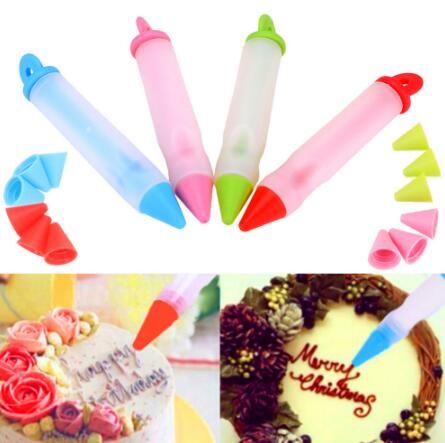 Acheter Silicone Alimentaire Stylo Decriture Chocolat Decoration Outils Gateau Creme Tasse A Biscuits Glacage Tuyauterie Patisserie Nozzles Cuisine Accessoires De 1 04 Du Lzhping Fr Dhgate Com