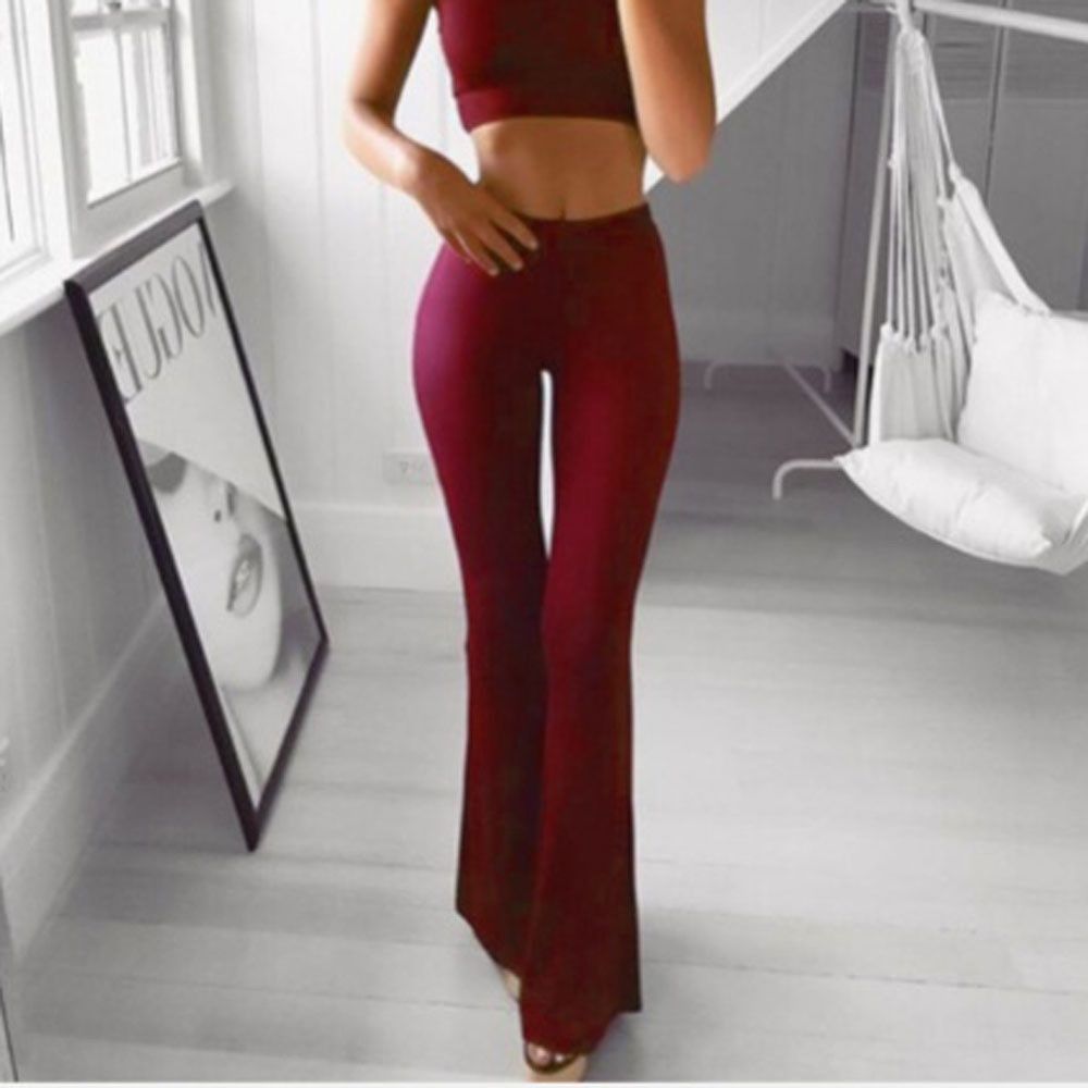 Leggings Elasticizzati A Vita Bassa, Pantaloni A Zampa Delefante Da 4,91 €  | DHgate Italy