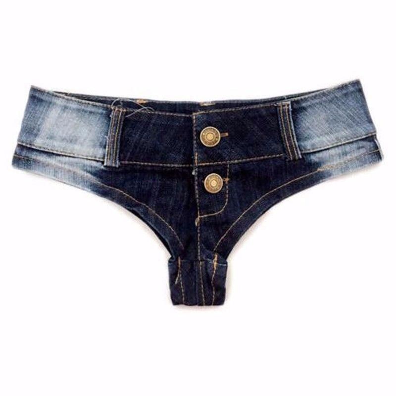black denim hotpant shorts
