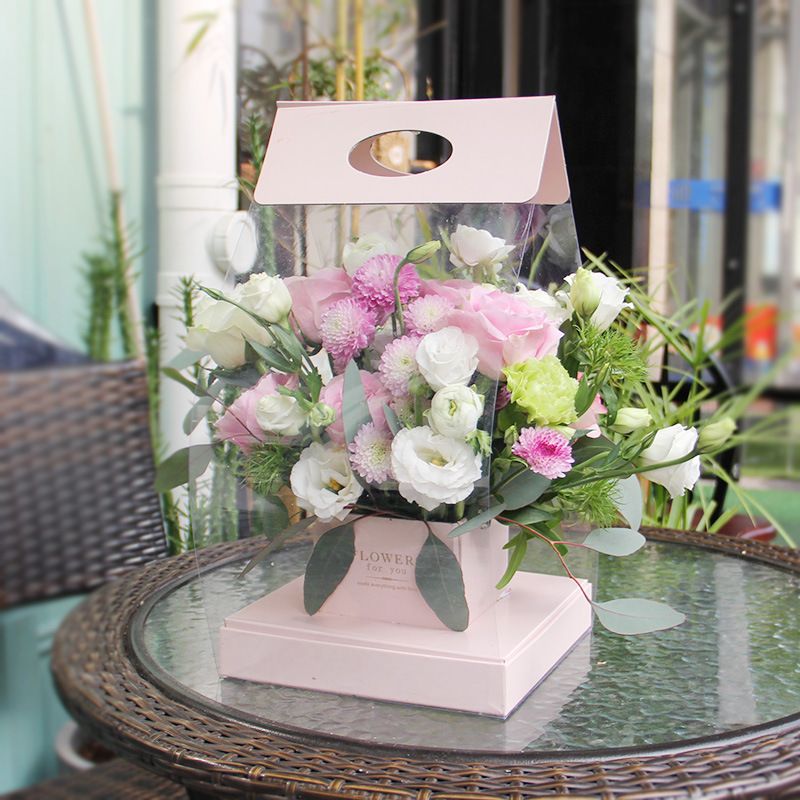 clear flower wrapping paper