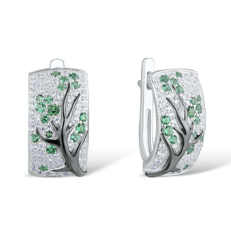 Pendientes de cristal creativos para mujer Pendientes BLANCO Pendientes de cristal creativos para mujer Pendientes BLANCO