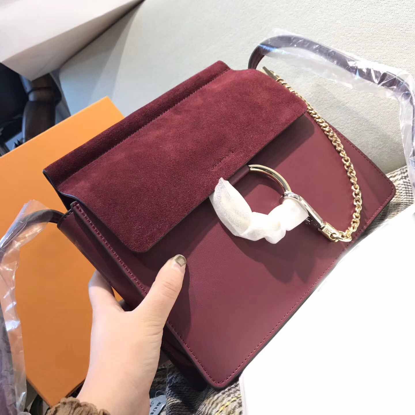 Free Shiping Shoulder Bags Women Real Leather Chain Crossbody Bag 