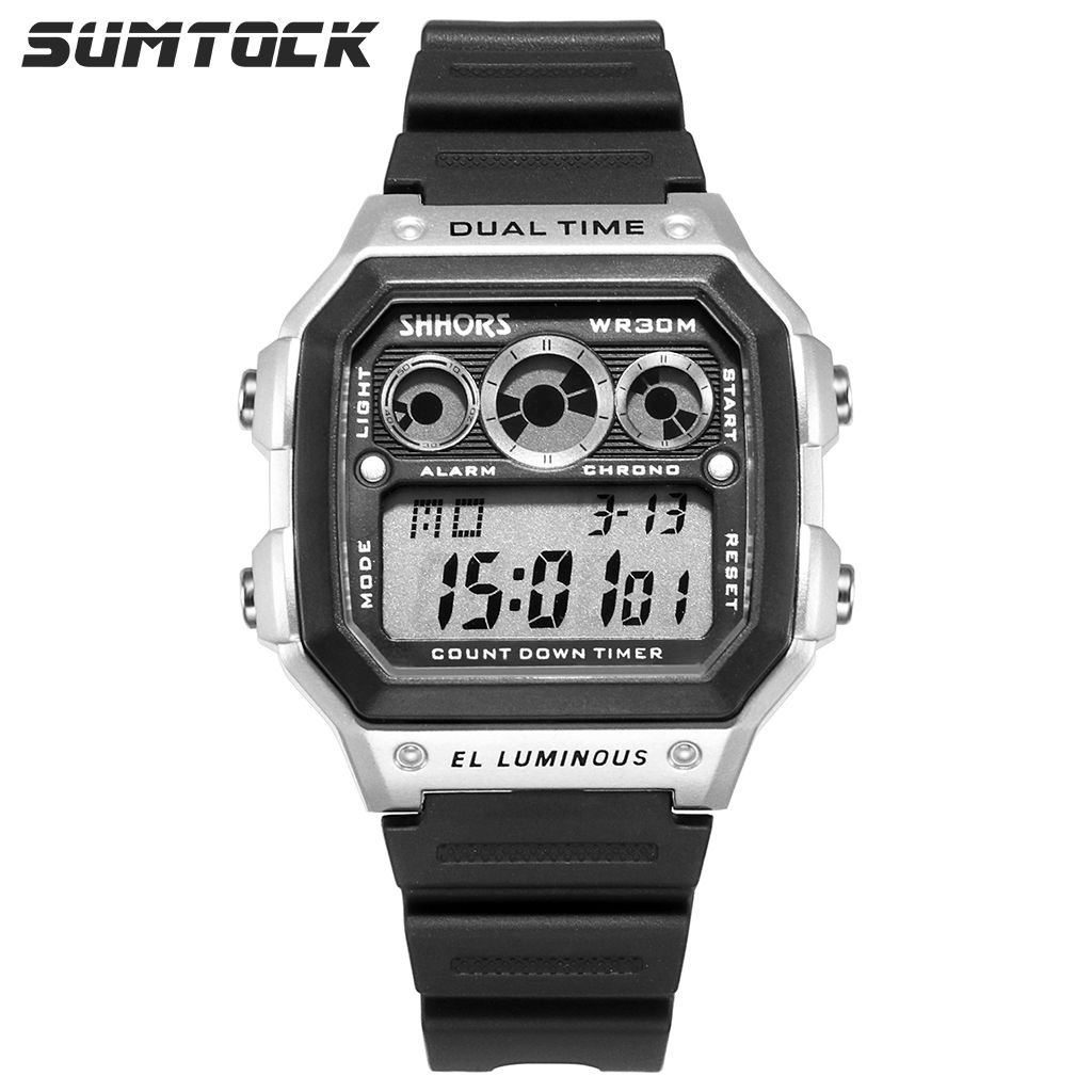 cheap black digital watch