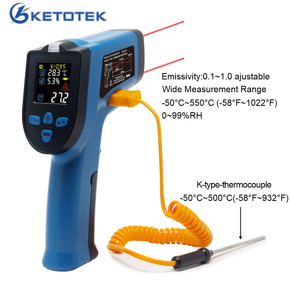 Infrared Thermometer Temperature Gun -58f ~932f, Digital Laser