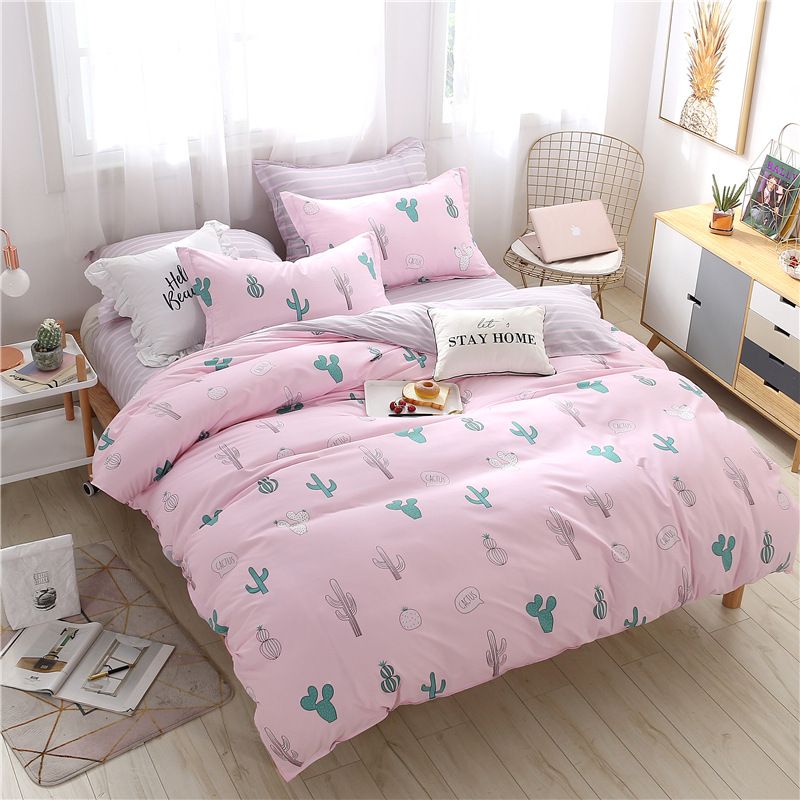 Cactus Pattern Adult Child Soft Cotton Bedding Set Quilt Comforter