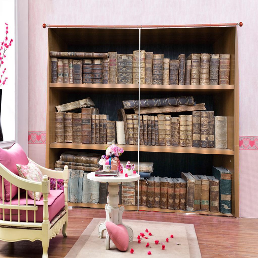 2020 Living Room Bedroom Curtain For Bookshelf Digital Printed Blackout