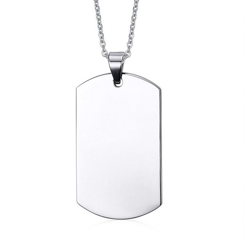 stainless steel dog tag pendant