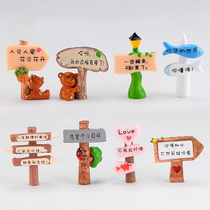 Miniature Dollhouse FAIRY GARDEN Accessories ~ Mini Retro ROUTE 66 Highway Sign
