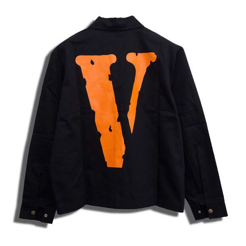 vlone denim jacket red