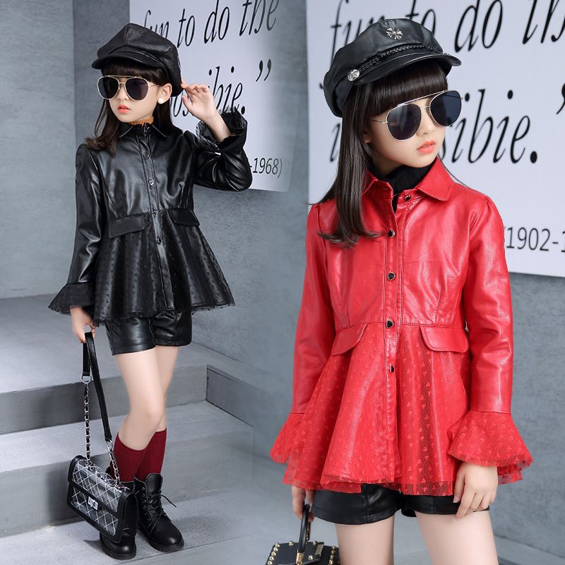 red leather jacket for teenage girl
