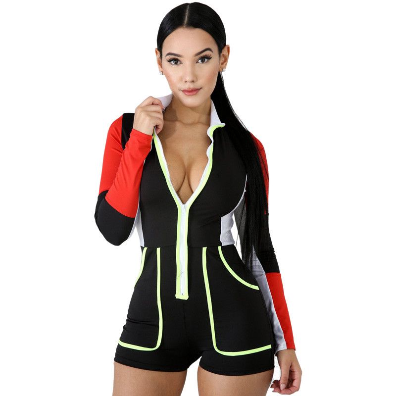 black bodycon romper