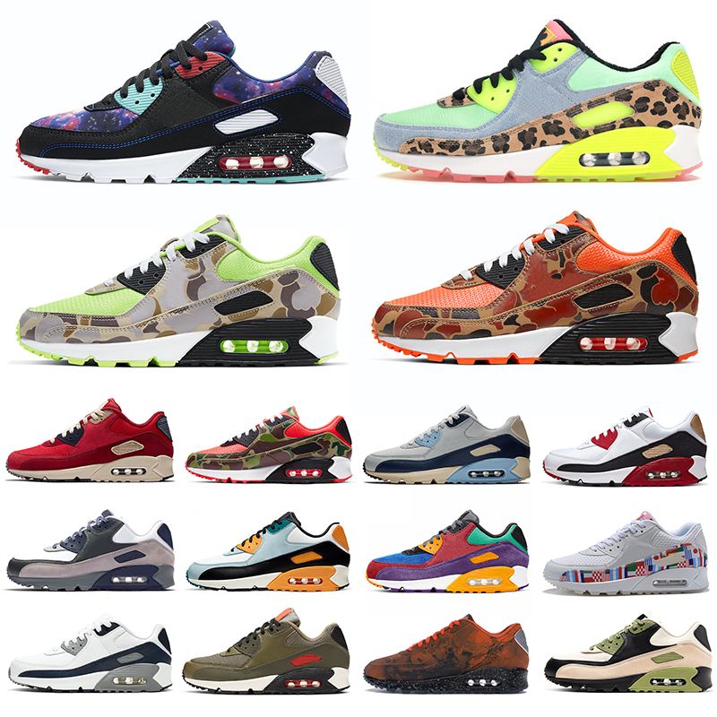 Compre Nike Air Max 90 Airmax Classic 90 Hombres Mujer Zapatos Para Correr  90s Invicto Lahar Escape Green Camo Total Orange Bred Zapatillas De Deporte  Para Hombre Zapatillas Deportivas A 28,8 €