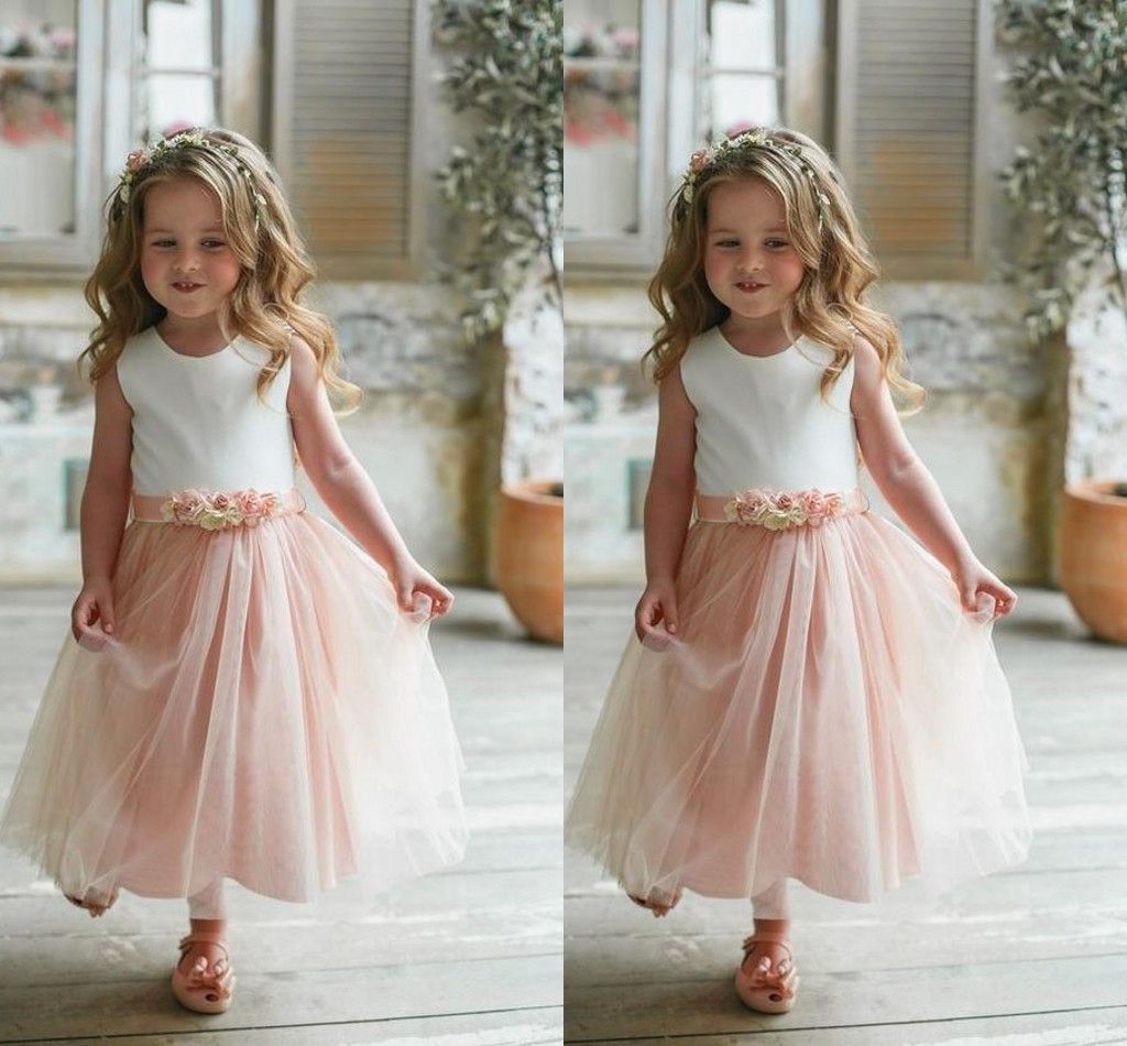 simple white flower girl dresses