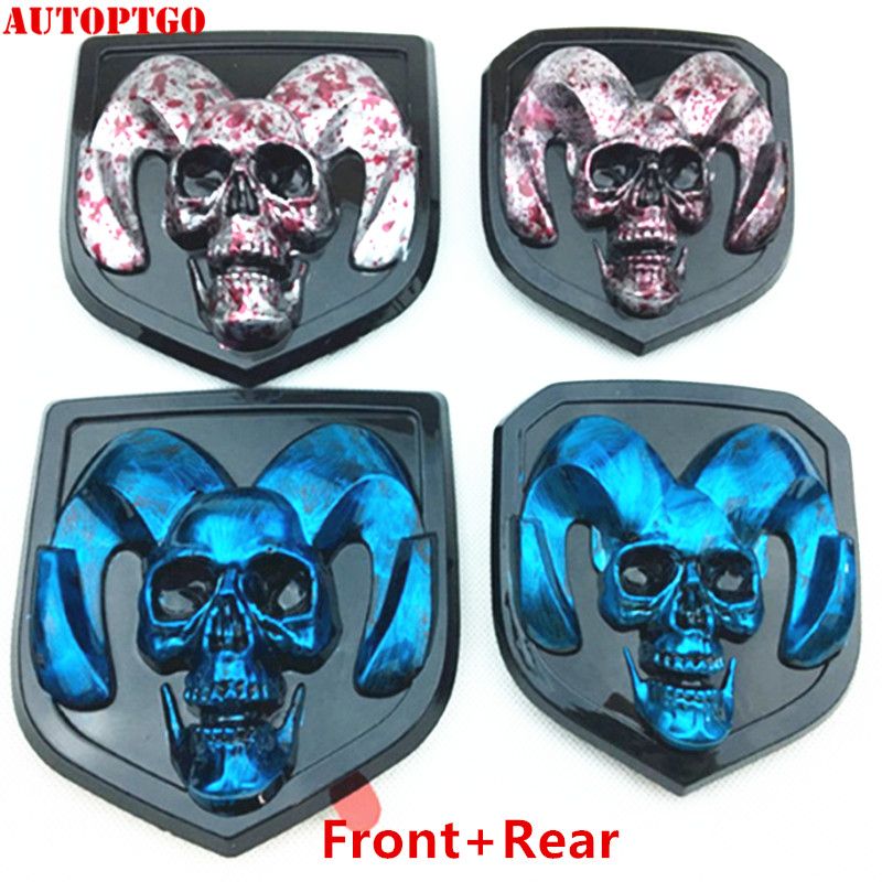 2009-2019 DODGE RAM//SKULL 1500 FRONT GRILL EMBLEM
