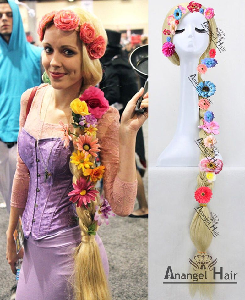 Details about Movie Tangled Princess Rapunzel Wig Cosplay Full Wigs Long Blonde Braided Details about Movie Tangled Princess Rapunzel Wig Cosplay Full Wigs Long Blonde Braided