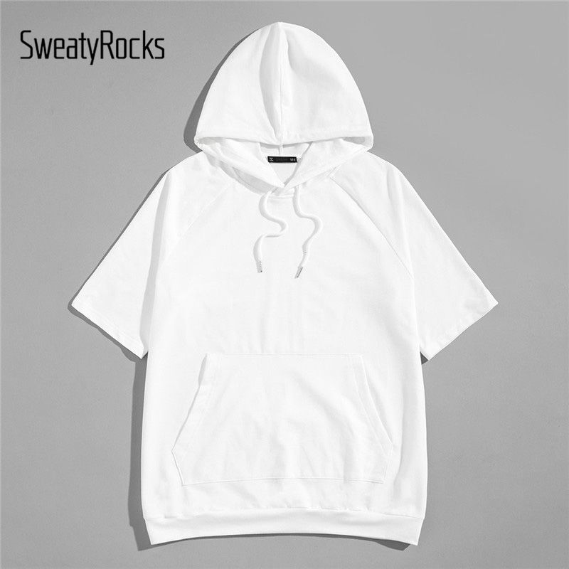 sudadera blanca corta