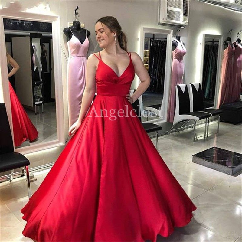 red prom dresses 2019 plus size
