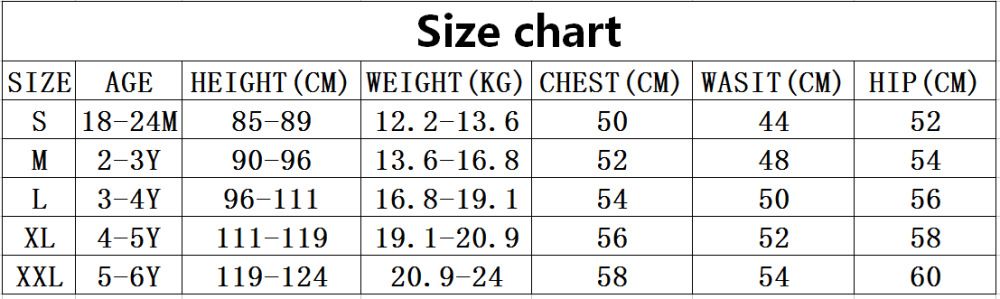 Pink Coconut Boutique Sizing Chart