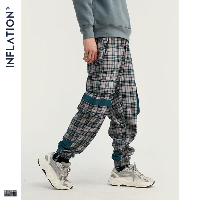 mens plaid jogger pants