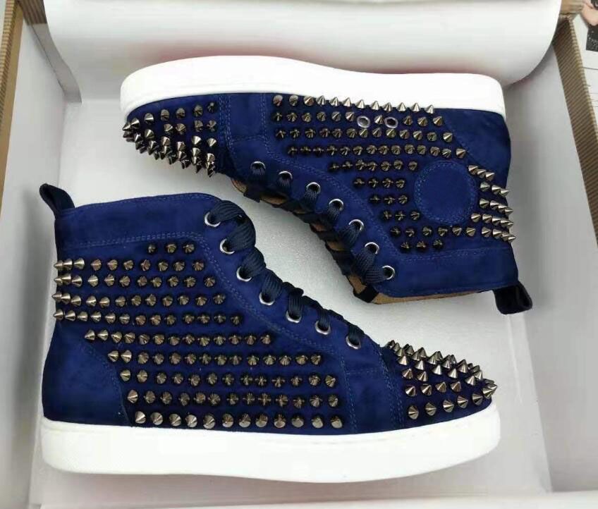 white and blue designer shoes