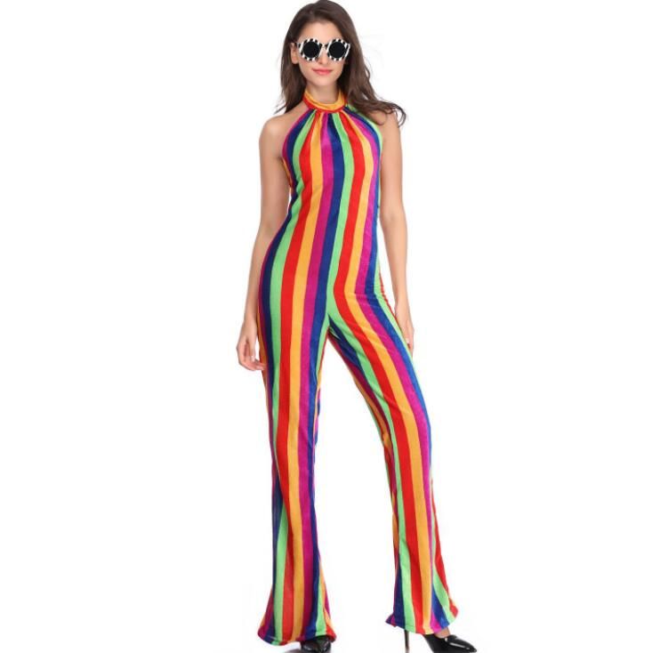 womens rainbow jumpsuit