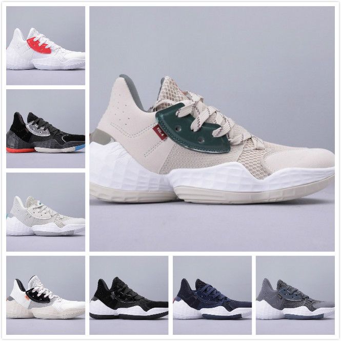 2019 Mens Harden Vol 4 Ls Pk Basketball Shoes Mens Elastic Webbing