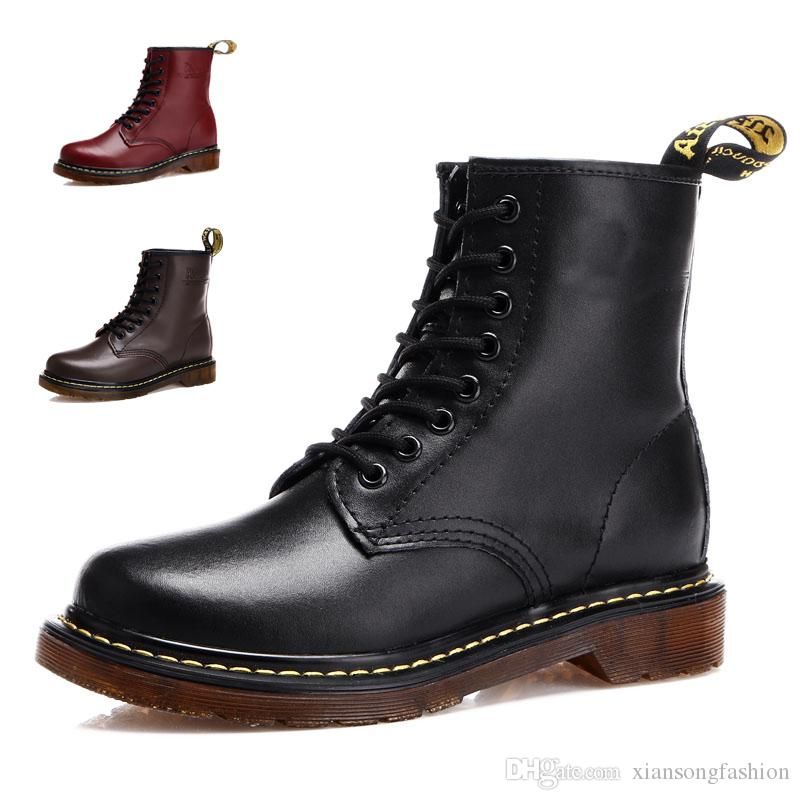 leather martin boots womens